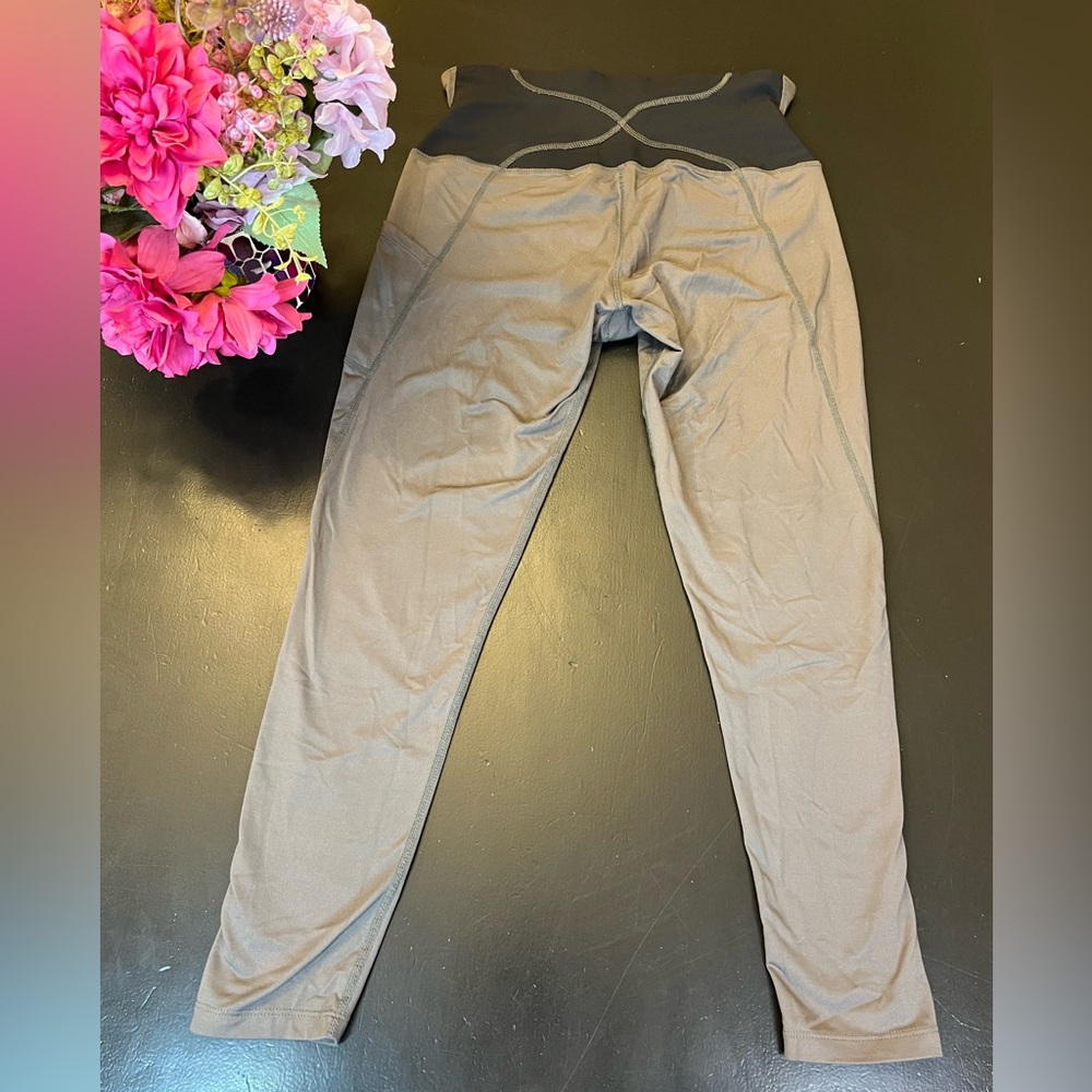 Copper Life Womens Back Support Leggings Slate Grey‎ sz M